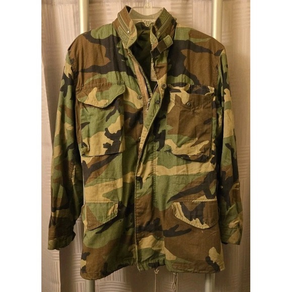 VTG Military Jacket Mens XSmall Camo Field Coat Cold Weather NATO *Flaw* - Picture 2 of 15